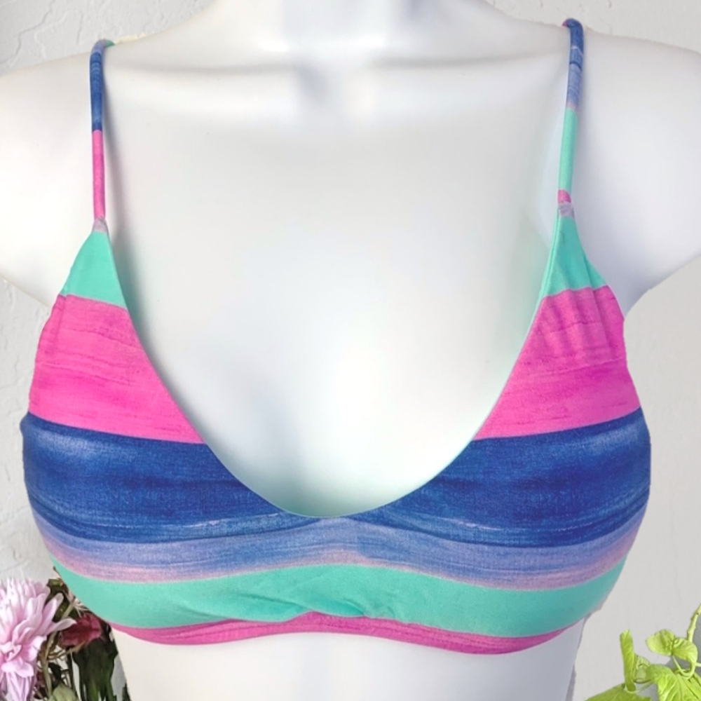 Vix Luli Bikini Top NEW Mani Brushstroke Stripes